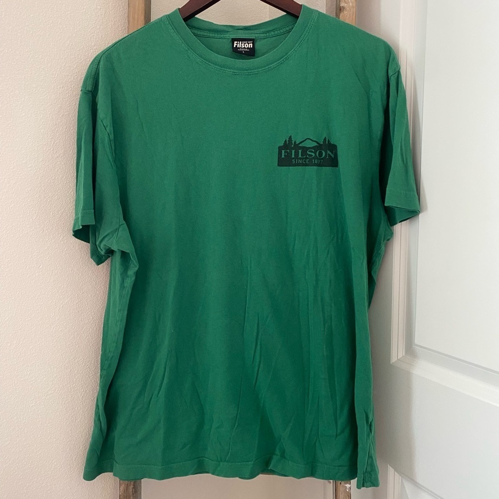 Filson - Graphic Print Crew Neck T-Shirt - Size Large